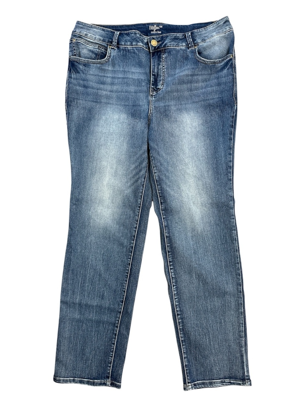 Maurices Everflex Mid-Rise Denim Jeans 18W Regular, Excellent Condition